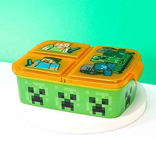 Foto von STOR Pokemon Brotdose Kinder mit 3 Fächern 2156ml - BPA-freie Lunchbox Schule Kindergarten Vesperbox Jungen Mädchen