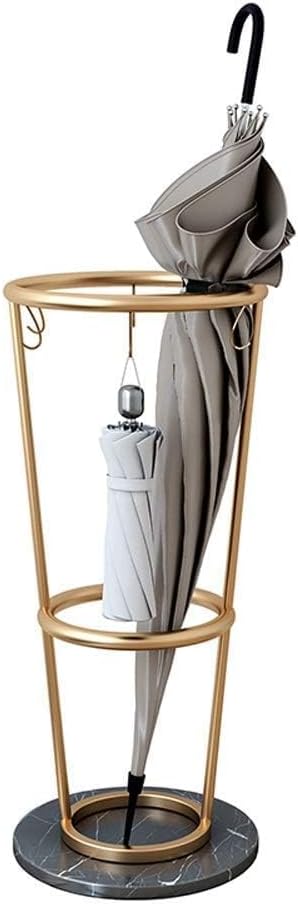 Umbrella Stand - Marble Iron Art Floor-Standing Storage Holder for Hotel Lobby & Home, Stylish Round Rack for Umbrellas & Walking Sticks, Creative Loft Industry Design