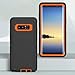WOGROO Case for Galaxy Note 8, Heavy-Duty Tough Rugged Shockproof Drop Protective Cover Cases for Samsung Galaxy Note 8, Black+Orange
