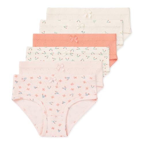 Lucky & Me Erica Girls Bikini 100% Organic Cotton Children's Underwear 6 Pack