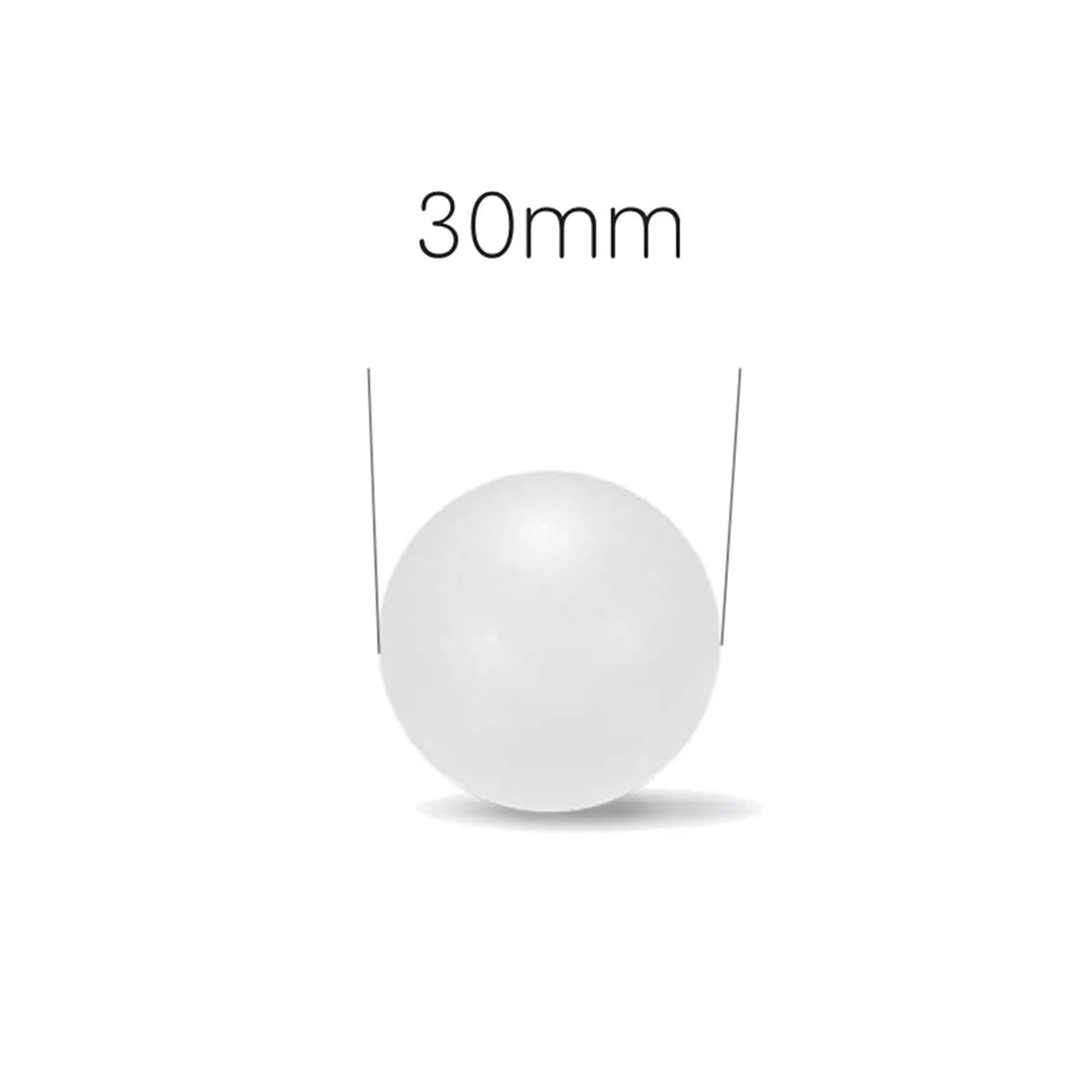 30mm Polypropylene PP Solid Plastic Balls Precision Sphere for Ball Valves and Bearings(50pcs)