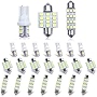 Car Led Bulb, Car Led Combination Set of 24 Sets, Used for Car Interior Lights, Indoor Map Dome Lights, Trunk Lights, License Lights, Etc. (White)