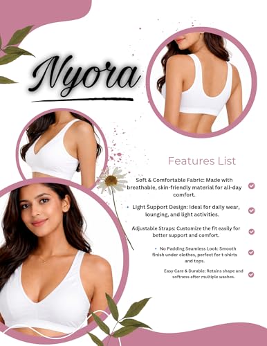 Image of Women Non-Padded Cotton Choli Bra | Wire-Free Sports Bra Style | Soft Breathable Fabric | Everyday Comfort Bra | Seamless Look | Light Support Innerwear