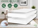DREAMSTAR Ergo Flex Duo 7-Zonen Matratze 90x200 cm | H2&H3 | Ergonomische Kaltschaummatratze...