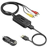 【Breite Kompatibilität】 Dieser RCA zu HDMI Konverter ist mit allen Arten von Geräten mit RCA Ausgang kompatibel, z. PS2, N64, DVD-Player, STB und mehr. Der RCA auf HDMI Adapter unterstützt 1080P- oder 720P-HDMI-Ausgang mit Schaltertaste.