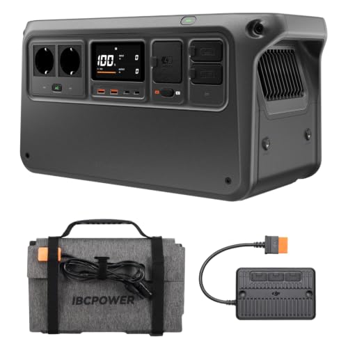 DJI Power 1000 V2 tragbare Powerstation, Solargenerator mit 100W Solarpanel, 1024 Wh LFP-Akku, 2600 W Ausgangsleistung, Autosteckdose zu SDC-Netzkabel, Autoladung, Camping, Roadtrip, Wohnmobil