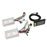 Zestaw Kontrolera z Podwójnym Napędem, Zestaw Kontrolera Roweru Elektrycznego 500W 24V 36V 48V 25A Miernik LCD Odpowiedni do Konwersji Roweru E
