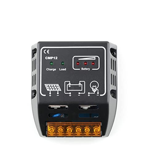 XINHAN Solar Charge Controller, Solar Controller CMP12 20A 12V/24V Solar Power System Monitoring PV PWM