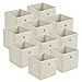 [en.casa] Faltbox 10er-Set Aufbewahrungsbox 30x30x28 cm Klappbox Organizer Vliesstoff Beige