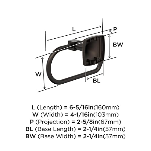 Amerock BH36091ORB | Oil Rubbed Bronze Single Post Toilet Paper Holder | 7-1/16 in. (179 mm) Length Toilet Tissue Holder | Stature | Bath Tissue Holder | Bathroom Hardware | Bath Accessories by Amerock - Image 4