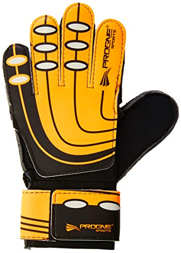PROGNE SPORTS REF 1050 Luva de Futebol para Goleiro, P, Preto, Laranja