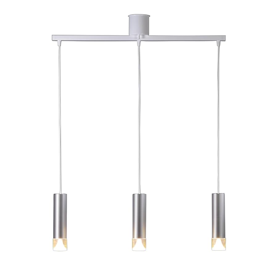 北欧 ペンダントライト(シルバー)×3 引掛シーリング用 Amazon.co.jp : オリンピア照明 MotoM モトム LED 3灯円筒