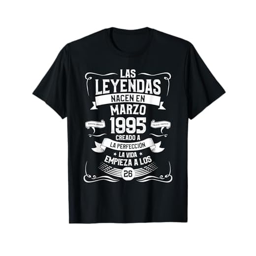 26.o Regalo Cumpleaños Leyenda Desde Marzo 1995 Camiseta