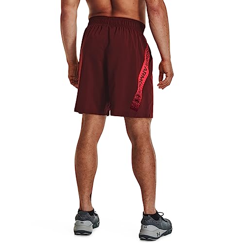 Under Armour Men's Woven Graphic Shorts, (690) Chestnut Red / / Bolt Red, Large Tall