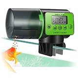 Pidsen Futterautomat Fische Automatischer, Fisch Futterspender mit LCD Bildschirm intelligent und Timer, 200ML Fischfutterautomat Fischfutter für Aquarium, Fischtank, Schildkröten