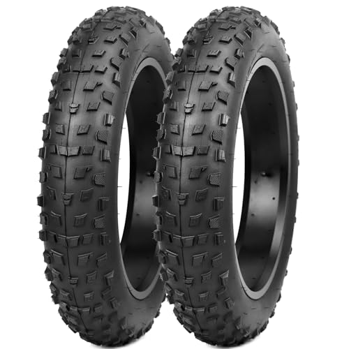 GRELiving Pack de 2 neumáticos para bicicleta eléctrica resistente de 20x4.0 pulgadas 98-406 20PSI Compatible con bicicleta eléctrica resistente 20x3.8 20x4.0 neumáticos