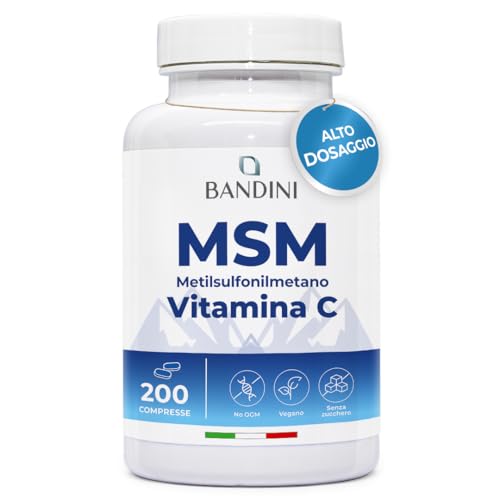Bandini® MSM 2000 mg di Metilsulfonilmetano in COMPRESSE + Vitamina