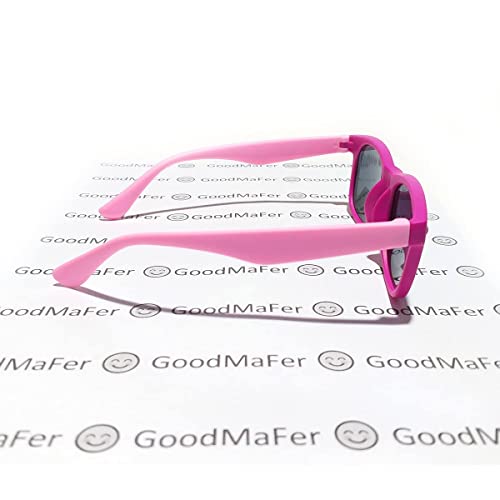 Óculos De Sol Infantil Unissex 4 a 10 anos Flexível Polarizado Com UV400 + (Pink Com Rosa)