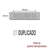 Compatible para sellos 55 x 21 mm o Dimensiones superiores.
