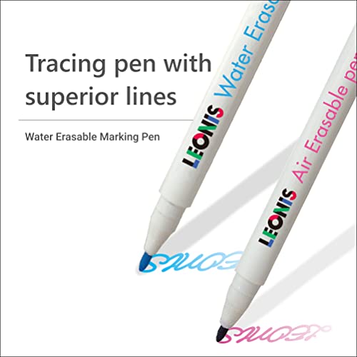 Leonis Water Erasable Fabric Marking Pen & Disappearing Ink Fabric Marking Pen Set [ 91620 ] #TOP1