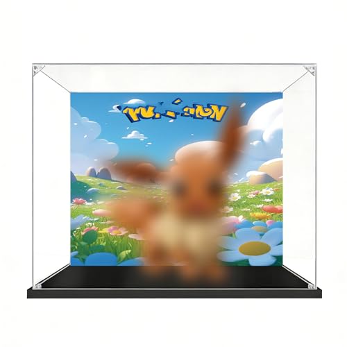 Acrylic Transparent Display Case for lego 72151 Dustproof Transparent Display Box Showcase,Customizable(9.4x6.2x8.2 inches (Display Case Only) (Background 3)