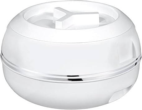 7500 ML Insulated Casserole Dish with Lid Hot Pot Casserole, Double Wall Stainless Steel Inside Easy to Clean Thermal Hot Pot Hot & Cool Food Serving Containers Set For Food Storage [7.5 Litre, White]