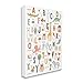 Stupell Industries Fun Educational ABC Chart Cute Animals, Designed by Nina Seven Canvas Wall Art, 16 x 20, White
