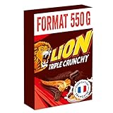 Céréales Lion Triple Crunchy Caramel et Chocolat NESTLE - la boite de 550g Lot De 3 - Par Lot