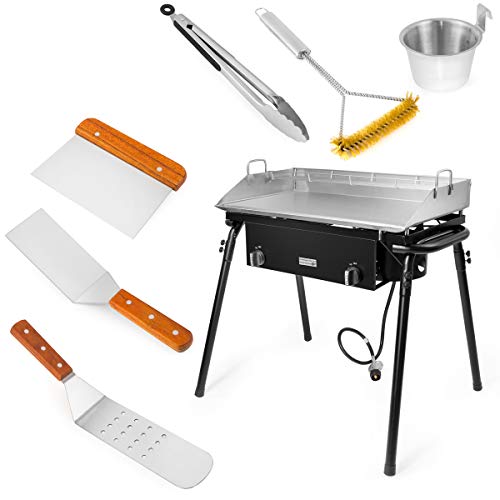 Xtremepowerus 95524 Outdoor Propane Griddle Set Camping Stove, Black #TOP2