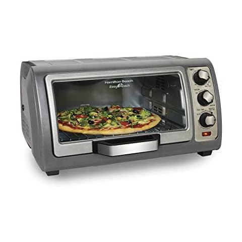 Hamilton Beach Easy Reach Toaster Oven with Roll-Top Door Cover