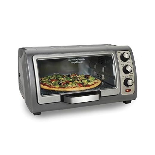 Hamilton Beach Countertop Toaster Oven, Easy Reach With Roll-Top Door, 6-Slice, Convection (31123D), Silver