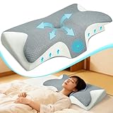 【医師推薦】枕 首が痛くならない 低反発 まくら【2025新版防臭吸湿·いびき防止·肩圧分散設計】低反発枕 睡眠ま 低め 高め 調節可能 安眠枕 無呼吸症候群 首肩フィット 快眠 凹型中空設計 人気 寝返り防止 横向き寝 うつ伏せ 二重カバー付洗濯可 寝心地アップ 通気性 母/父/彼氏/旦那さん 誕生日 プレゼント (58*36*13-8cm)