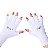 Elite99 Nails UV Shield Glove Anti UV Glove for Gel Manicures with UV/LED Lamps - White
