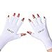 Elite99 Nails UV Shield Glove Anti UV Glove for Gel Manicures with UV/LED Lamps - White