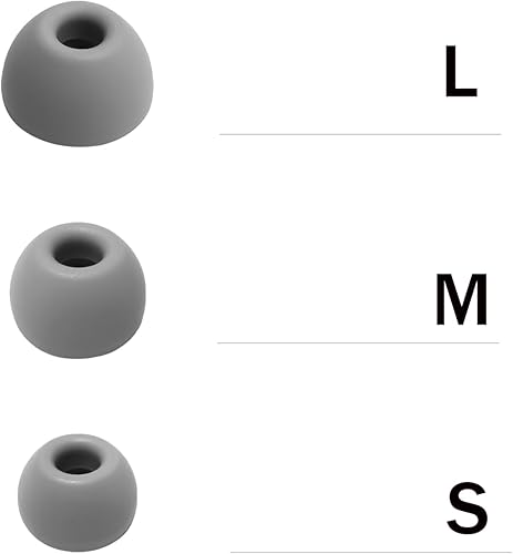 Miniatura 3 de Luckvan Puntas de silicona para auriculares Beats Studio Buds de repuesto para auriculares Beats, 6 pares LMS gris oscuro