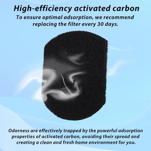 12pcs Diaper Pail Deodorizers for Ubbi Diaper Pail, Activated Charcoal Eliminator Odorness Absorbing Odor Absorber Filter Refill Accessories Parts for Keeping Home Fresh(Black) — view 2