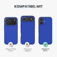 kwmobile Handyhülle für iPhone 17 Hülle, für iPhone 17 Case - Hülle Silikon - kabelloses Laden - Baltik Blau – Ansicht 2