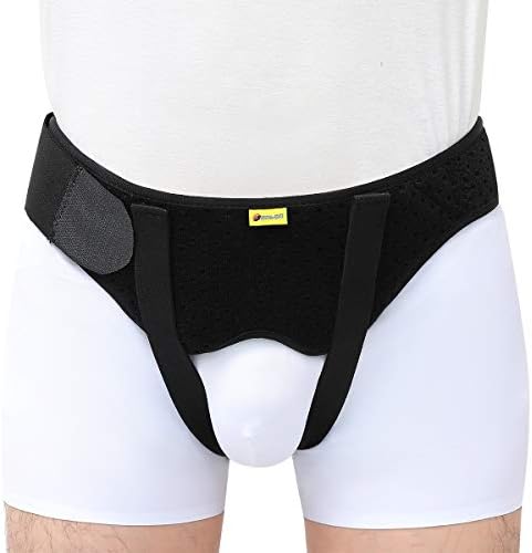 Tenbon Inguinal Hernia Belt for Men & Women - Adjustable Bilateral/Double Inguinal, Groin Hernia Support Truss for Pre & Post Surgery with 2 Removable Pads, Breathable & Discreet Wear Under Clothes (Large)