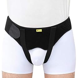 Tenbon Inguinal Hernia Belt for Men & Women - Adjustable Bilateral/Double Inguinal, Groin Hernia Support Truss for Pre & Post Surgery with 2 Removable Pads, Breathable & Discreet Wear Under Clothes (Medium)