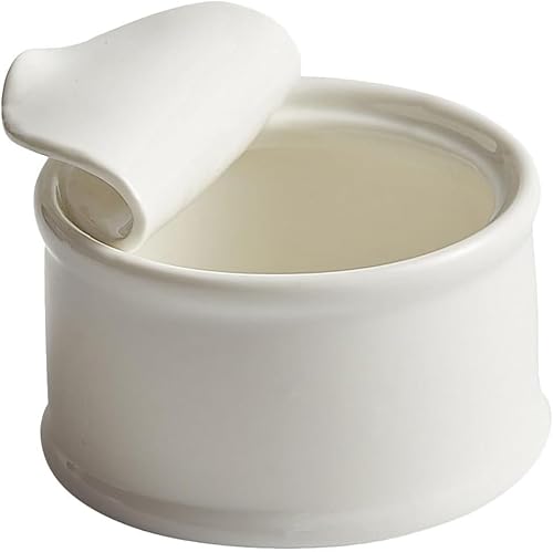 6 oz Ramekins, Oven Safe Ceramic Souffle Dishes - Porcelain Custard Cups for Creme Brulee, Baking, Pudding, Dessert, Dipping Bowls, Dishwasher & Microwave Safe, 4 Inch, White