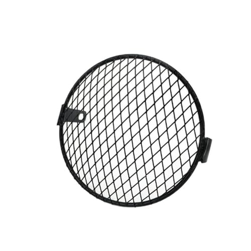 Cache phare moto universel 6,5 pouces en métal noir avec grille de protection maille pour CG125 GN125