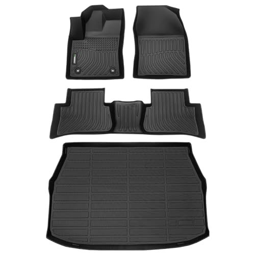ANBINGO®Fit for Toyota C-HR Floor Mats 2018 2019 2020 2021 2022 2023 2024 All Weather Floor Mats for Toyota CHR TPE Car Mat Rugs for C-HR Rubber Carpet Floor Liners for CHR Accessories Black