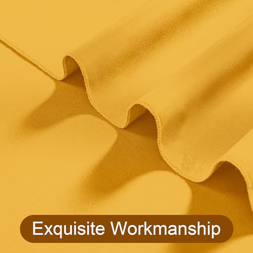 DWCN 10x10 FT Backdrop Curtains for Parties, Photography Backdrop Drapes with Rod Pockets for Wedding Decorations Stage Birthday Family Gatherings, 2 Panels 5ft x 10ft, Orange Yellow by DWCN - Image 4