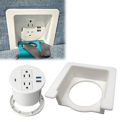 Power Hub Compatible with Lovesac Sofa, Electrical Outlet Organizer for Modular Furniture, Furniture Integration Accessory