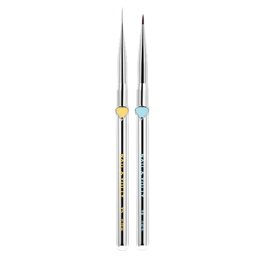 NAIL & YOLLY Magician Nail Art Brush Set, DIY Nail Drawing Tools for Beginners and Artists (10, 10PCS)
