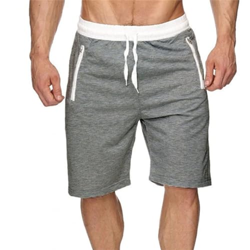 Men's Summer Pockets Gym Training Fitness Short Pants Middle Waist Beach Sports Shorts4