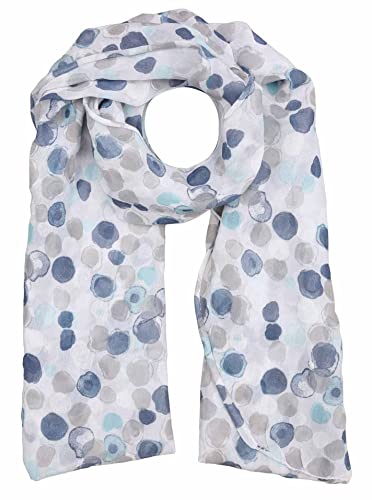 Preisvergleich Produktbild Zwillingsherz Seiden-Tuch im auffälligem Design - Hochwertiger Schal für Damen Mädchen - Halstuch - Umschlagstuch Pashmina - Loop - weicher Schlauchschal für Frühjahr Sommer Herbst Winter - weiß