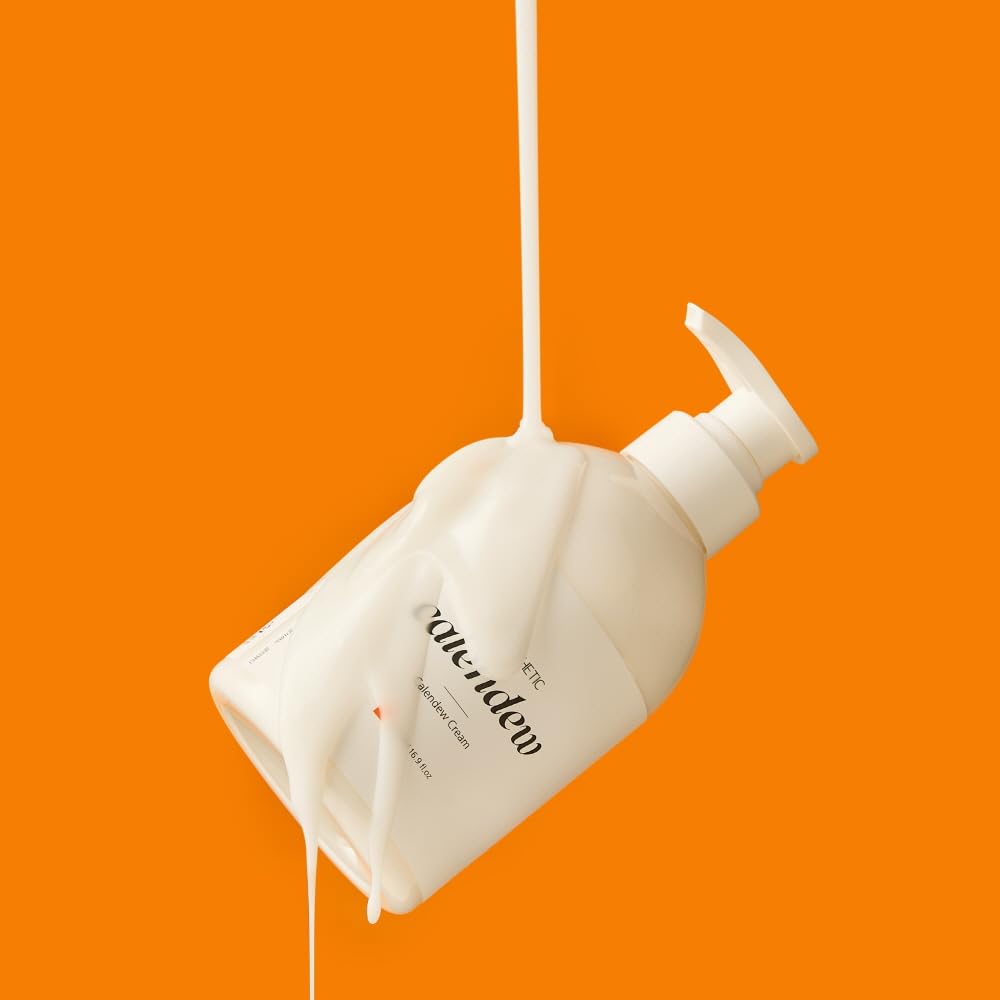 THE PLANT BASE Calendew Professional Barrier Repair Cream (16.9 fl.oz/500ml) - Korean Beauty Calming Face & Body Moisturizer, 48% Calendula Waterless Formula for Sensitive & Over-Treated Skin