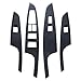 ruihe 4pc Carbon Fiber Color Automobile Door Window Control Panel Cover Trim Fit for Hyundai Tucson 2016 2017 2018 2019 2020 Rear Without seat Heating