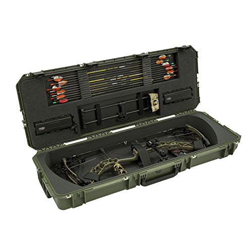 Skb Cases Iseries 3I-4214-Pl-M Hard Exterior Parallel Limb Single Bow And Arrow Utility Case With Wheels And Trigger Release Latches, Green #TOP5